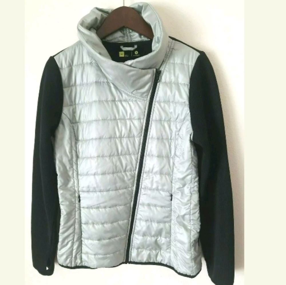 Xersion Womens Slant Zipper Jacket Size M Black &